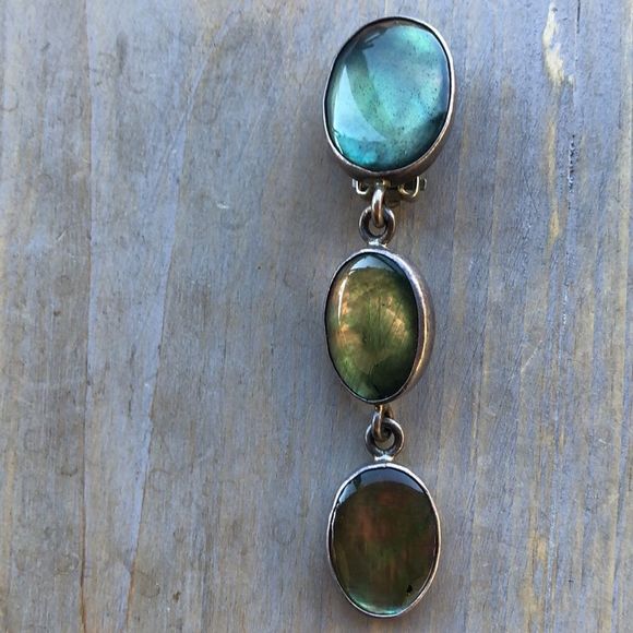 Harlene Korey Kalibre One of a Kind Sterling Silver Semi Precious Earrings - Picture 4 of 14